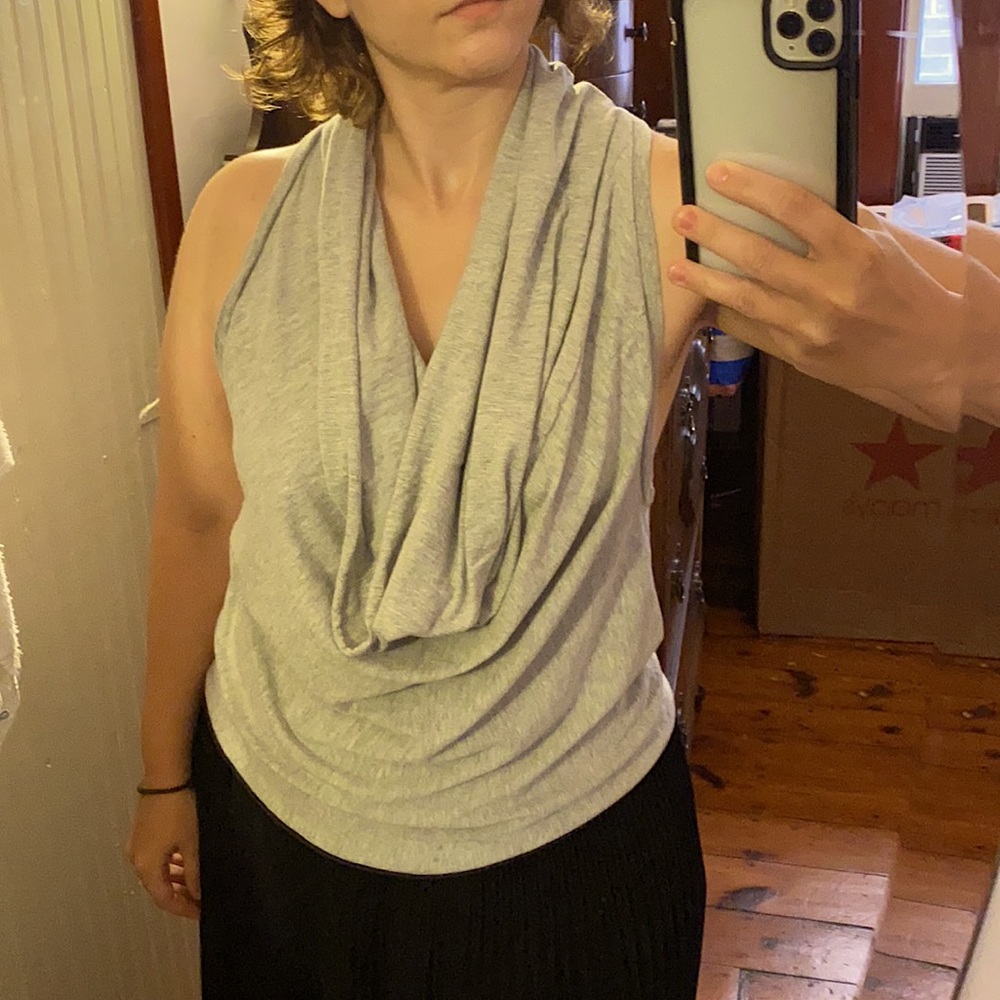 Complex Geometries cotton cowl neck top